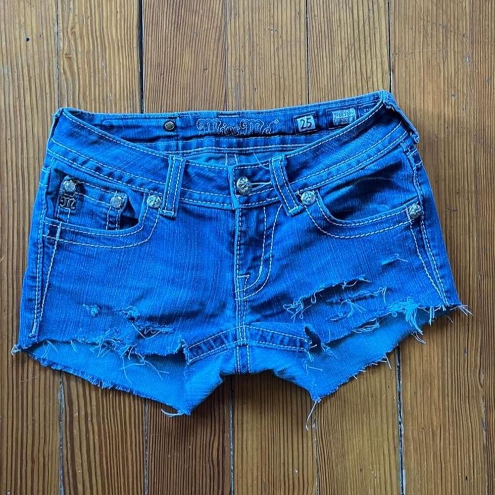Miss-me Women's Blue and Navy Shorts